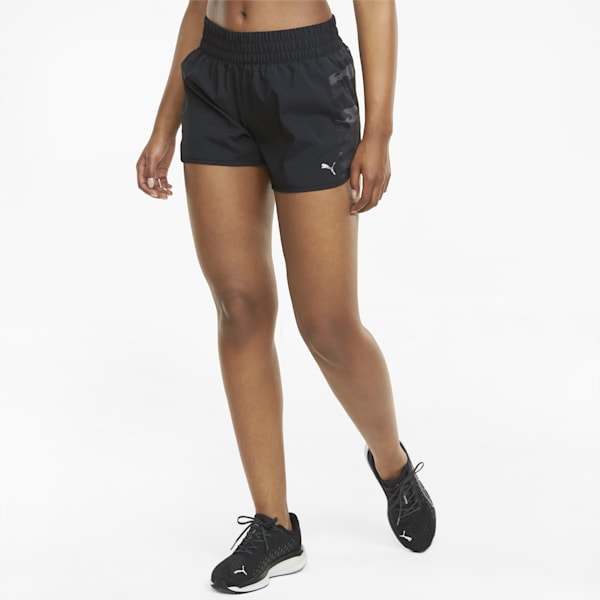 Run Graphic Woven 3" Women's Regular Fit Running Shorts, Puma Black, extralarge-IDN